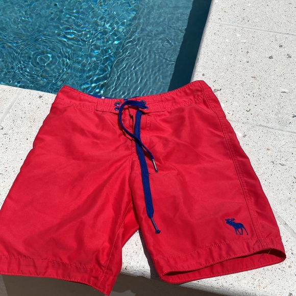 Abercrombie - Boys XL - Swim Trunks - Hot Red Pink / Magenta - Picture 3 of 15